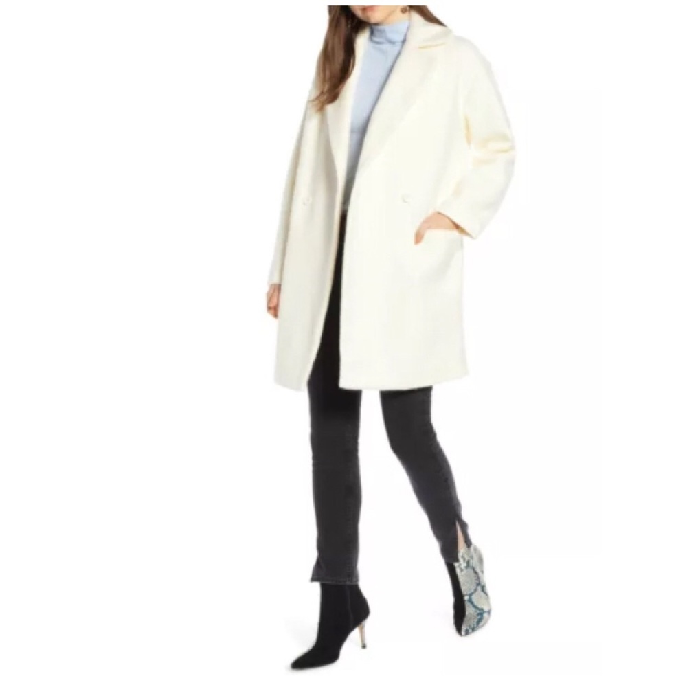 Something Navy Double Breasted Pea Coat - Small